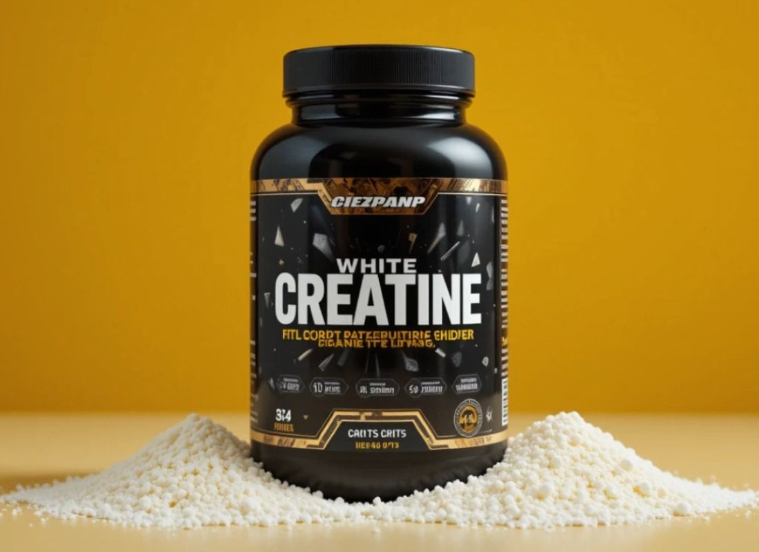 kreatin na žutoj pozadini